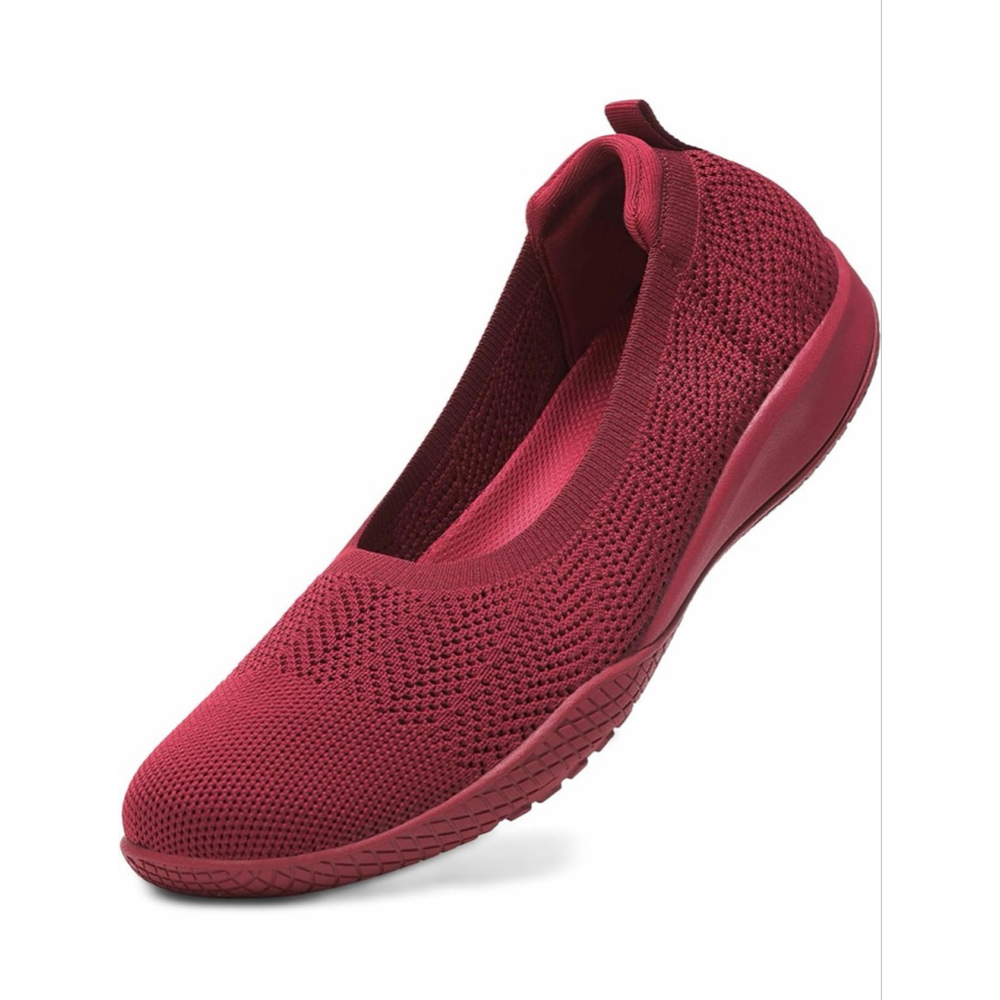 NEW Slip On Go Comfortable Walking Sneakers Knit Flat Ballet Shoes 11